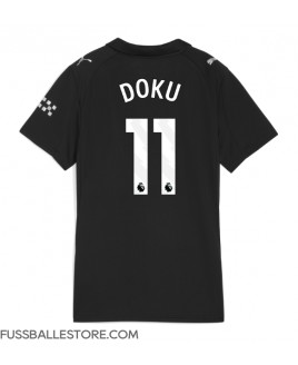 Günstige Manchester City Jeremy Doku #11 Auswärtstrikot Damen 2025-26 Kurzarm